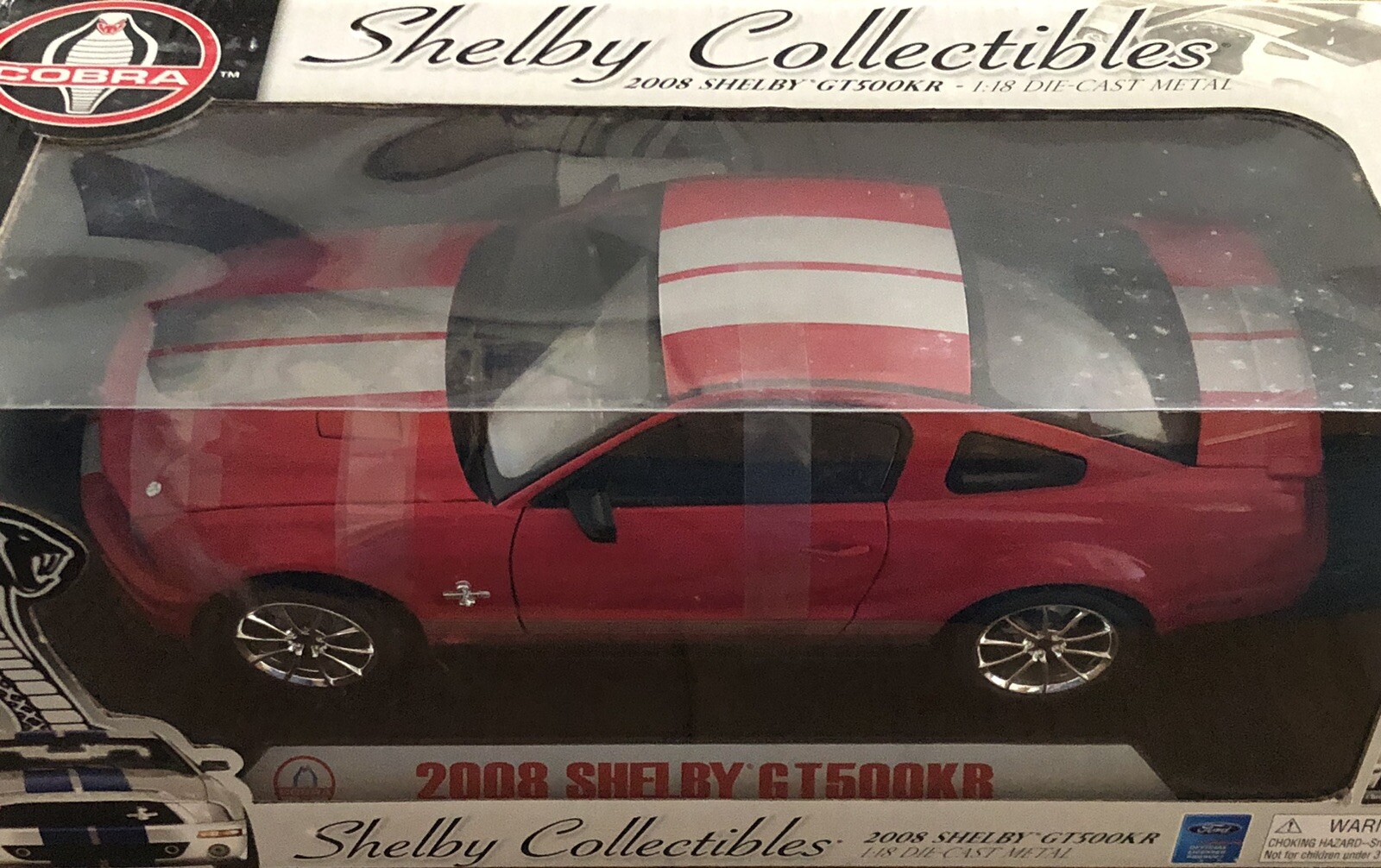 Ford Mustang Shelby GT500KR 2008 1/18 Shelby Collectibles - Cadeau idéal pour passionné de voiture