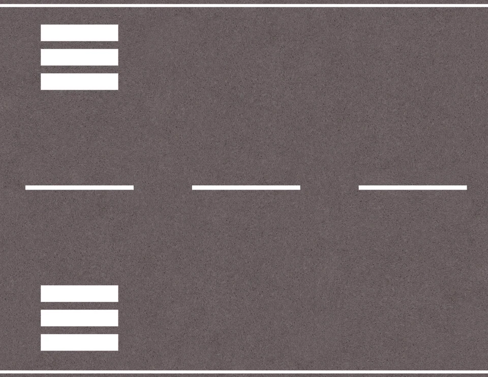 Model Train HO Scale Airport Runway Kit - Makes a 55” Full Double Ended Runway - Image 2 of 4