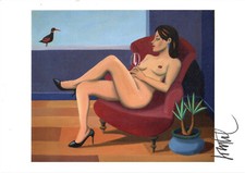 EX-LIBRIS LA FILLE ET L' OISEAU NUMEROTE ET SIGNE DE LOUSTAL NEUF