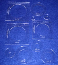 10 Piece Nested Penny Rug Set 1/8" Acrylic - Rug/Quilting/Embroidery Templates