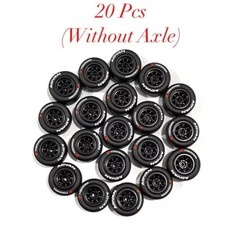 Rubber Tires Set 20pcs 8 Spoke Without Axle For Hot Wheels Rims Tire Scale 164