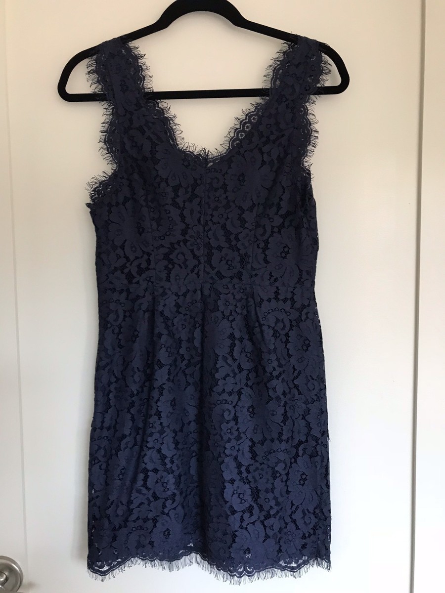 Joie Navy Lace Eyelash Sleeveless V-Neck Rori Dress Size XS Joie Navy Lace Eyelash Sleeveless V-Neck Rori Dress Size XS