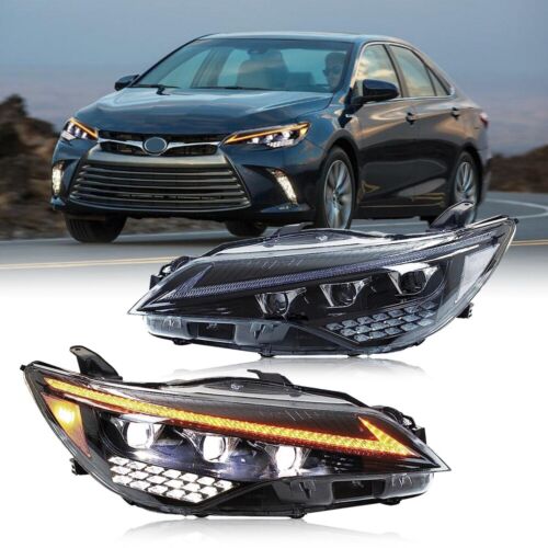 Pair LED Headlights Sequential Animation Lamps For Toyota Camry 2015 2016 2017 - Picture 2 of 21