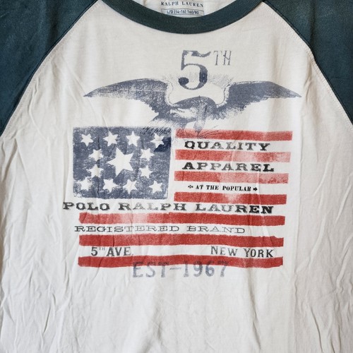 Polo Ralph Lauren American Flag New York Graphic T Shirt Youth Size Large - Picture 5 of 17