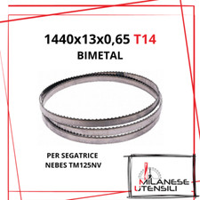 Lama a nastro 1440x13x0.65 T14 per segatrice NEBES TM125NV