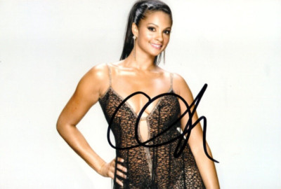 BRITAIN'S GOT TALENT: ALESHA DIXON SIGNED 6x4 SEXY PORTRAIT PHOTO+COA*MIS-TEEQ*