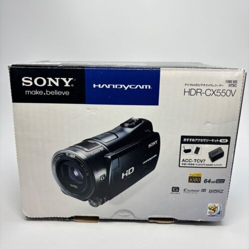 Sony HDR-CX550V Handycam Digital HD Camcorder Recorder Black Good Japanese only