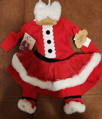 Month Baby Essentials piece dress me up set Santa Christmas