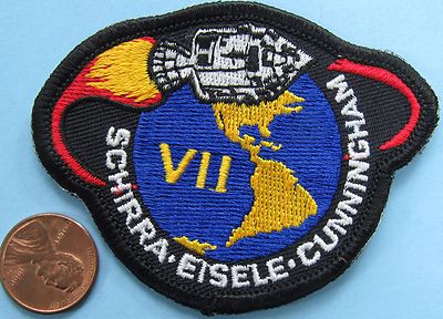 NASA PATCH  vtg APOLLO VII - Schirra Eisele Cunningham - 3''!