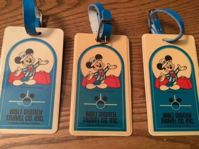 Walt Disney Travel Co. Inc. Mickey Mouse Travel Luggage Tag Vintage ( 3 ) Walt Disney Travel Co. Inc. Mickey Mouse Travel Luggage Tag Vintage ( 3 )
