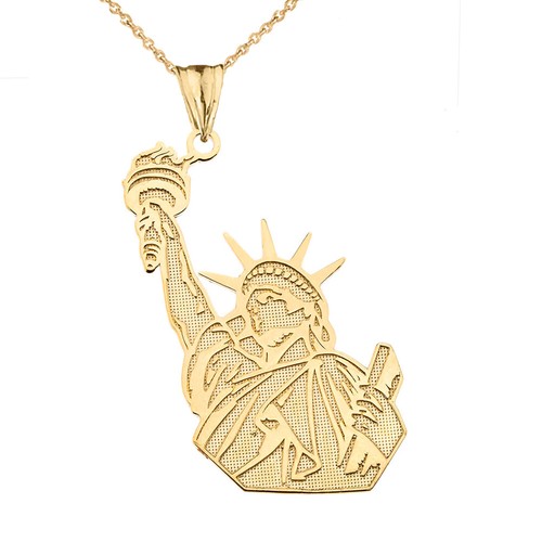 Solid Yellow Gold 14k Detailed Statue 