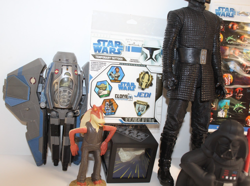 Lot Of Star Wars Toys Action Figures Stickers Temp Tattoos Darth Vader Yoda - Picture 7 of 10