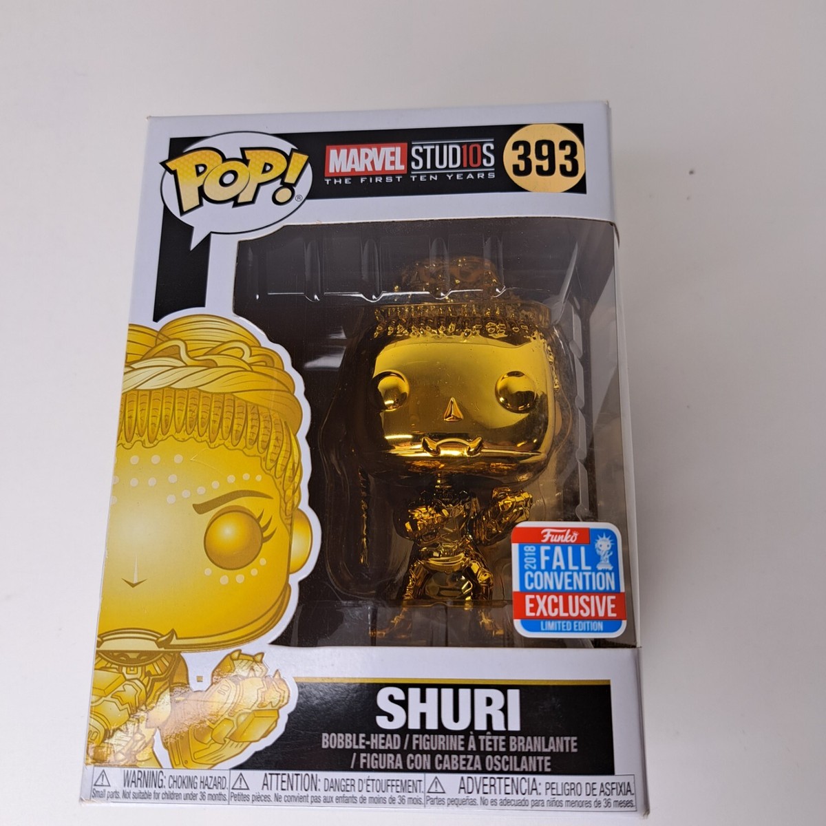 Funko Pop #393 Shuri Gold Marvel Fall Exclusive Black