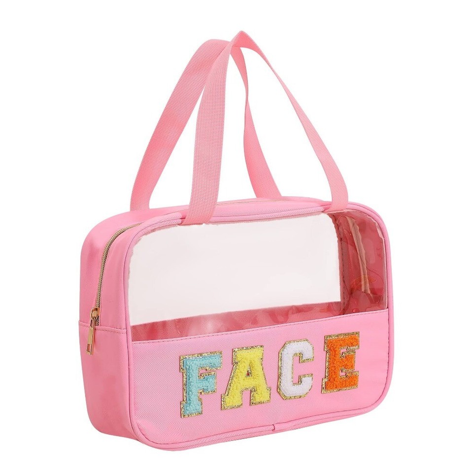 4 Borse Da Toeletta Trasparenti - Impermeabili, Rosa, Per Viaggi E Trucco - Foto 8