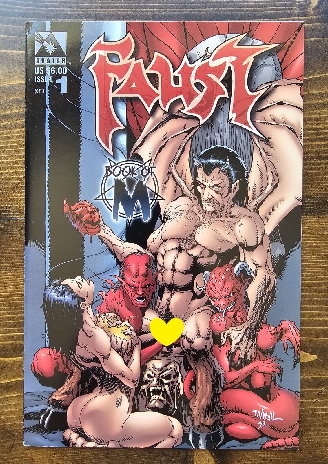 Faust Book of M #1 - EXTREME GRAPHIC COVER VARIANT - Tim Vigil