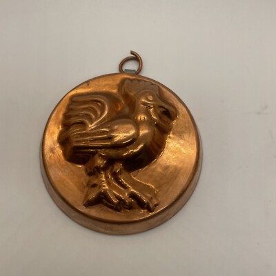 VINTAGE Mini BIGRA Rooster JELLO COPPER MOLD STAR PATTERN MADE IN SWITZERLAND