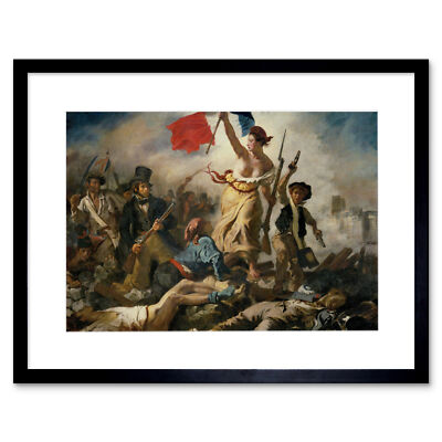 Eugène Delacroix July 28 Liberty Leading the People Framed Wall Art Print 12X16