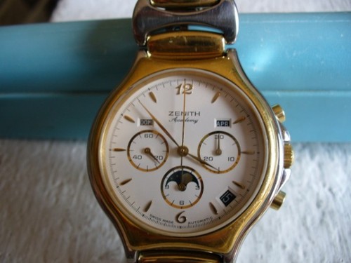 Orologio Zenith El Primero calendario completo e fasi lunari acciaio-oro |  eBay