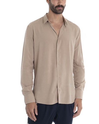 Camicia Uomo Sartoriale Con Colletto Manica Lunga Viscosa Morbida Vari Colori - Imagen 7 de 92