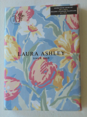 Laura Ashley Bettwäsche ''Tulips''  3-teilig 200/200 + 2 x 50/75 NEU