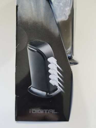iDIGITAL Charge Tower - 5 PORT USB DESKTOP CHARGER With 1.1M Cord Universal USB - Picture 3 of 7