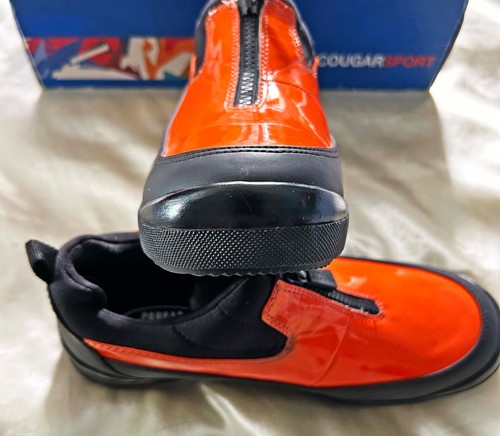 COUGAR RAIN SHOES, RUBBER, LADIES SZ 8, WATERPROOF, ZIPPERS ON VAMP, ORANGE AND - Bild 12 von 13