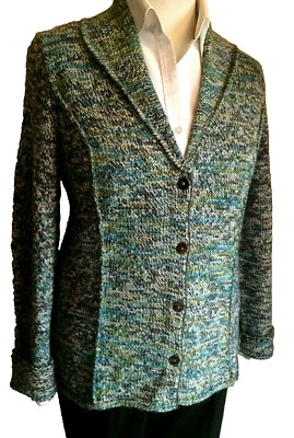KERO L-XL JACKE GRÜN mel *NEU*LP*219*  BLAZER Hand-Strick REIN BABY-ALPAKA FAIR