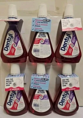 Dentyl Dual Action CPC Mouthwash 12hrs Fresh Breath Alcohol Free ICY Cherry X3X6
