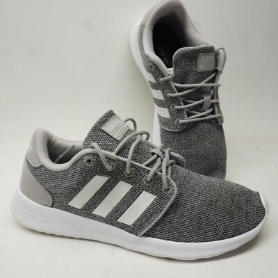 EUC! Adidas Womens Cloudfoam QT Racer FX3427 Gray Running Shoes Sneakers Size 7