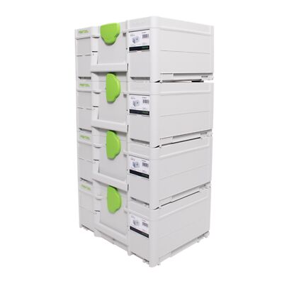 Festool Systainer Set 4x SYS3 M 187 ( 4x 204842 ) 15,9L 396x296x187mm koppelbar