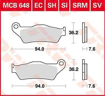Husqvarna FC 250 2022 TRW SI Series Sindered Off-Road Brake Pads