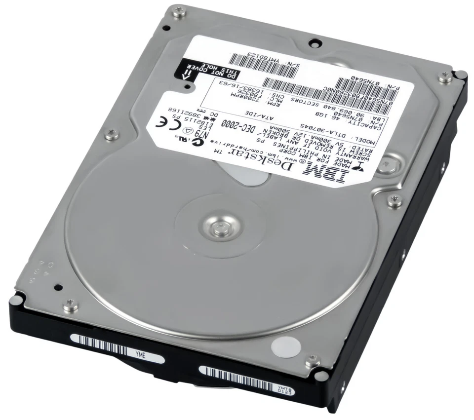 IBM Deskstar 75GXP 07N5640 46.1GB 7.2K 2MB Ata 3.5'' DTLA-307045 - Immagine 3 di 3