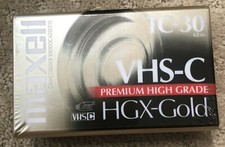 NEW Maxell HGX-Gold TC-30 Premium High Grade VHS-C Tape