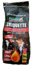 CARBONE PER BARBECUE carbonella vegetale brace griglia grill fornacella da  3 kg