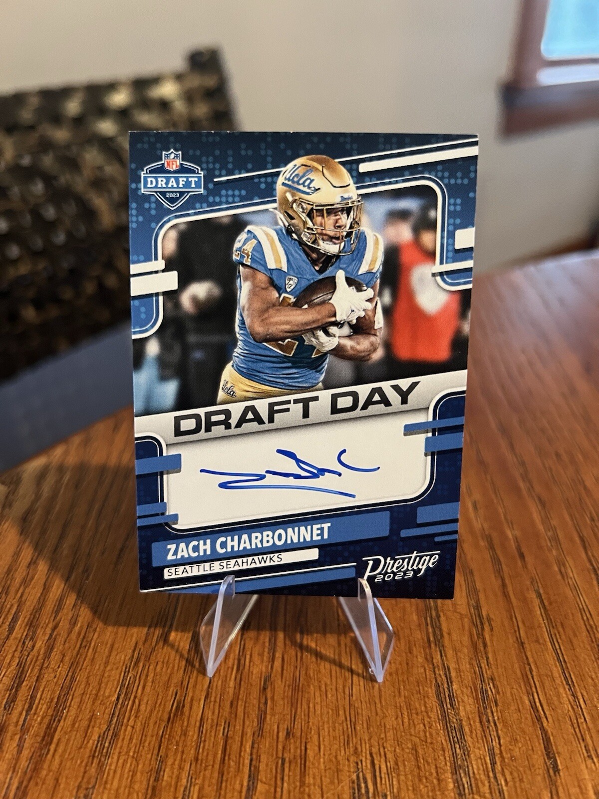 2023 Panini Prestige Zach Charbonnet DDS-ZC RC Auto SP DRAFT DAY