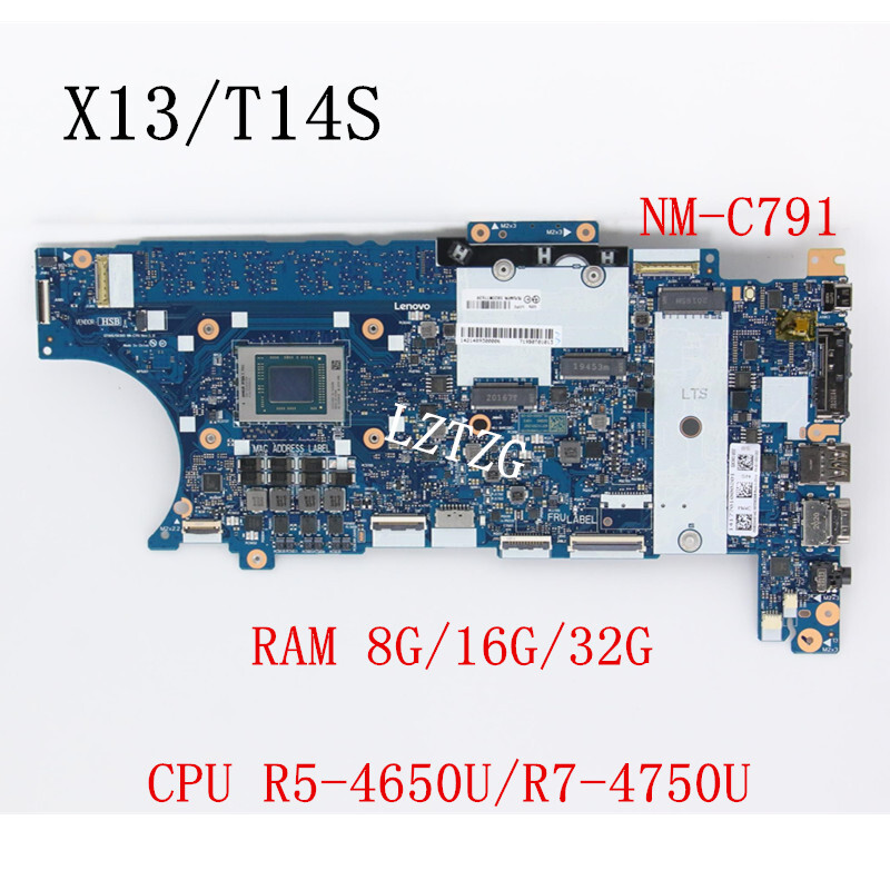 NM-C791 For Lenovo ThinkPad X13/T14S Motherboard CPU R5-4650/R7