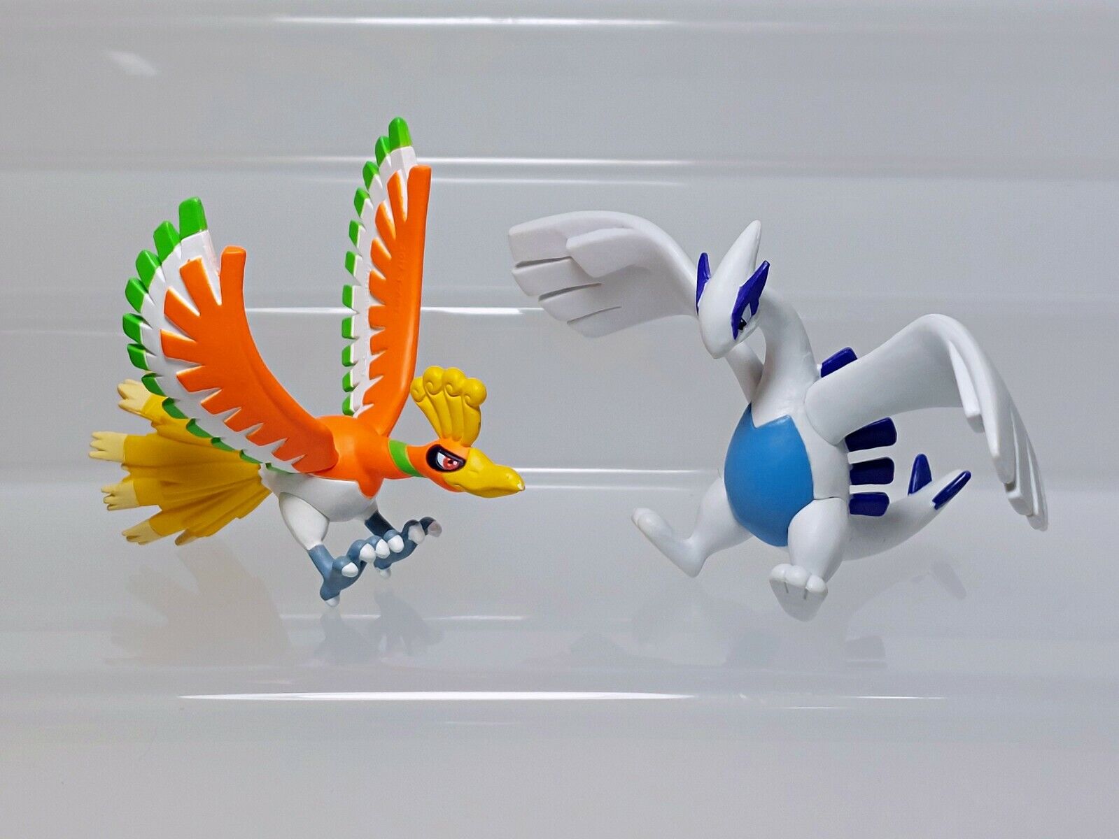 Ho-Oh & Lugia(2 pcs)Pokemon Monster Bandai Clipping Collection Figure Toy  Japan.