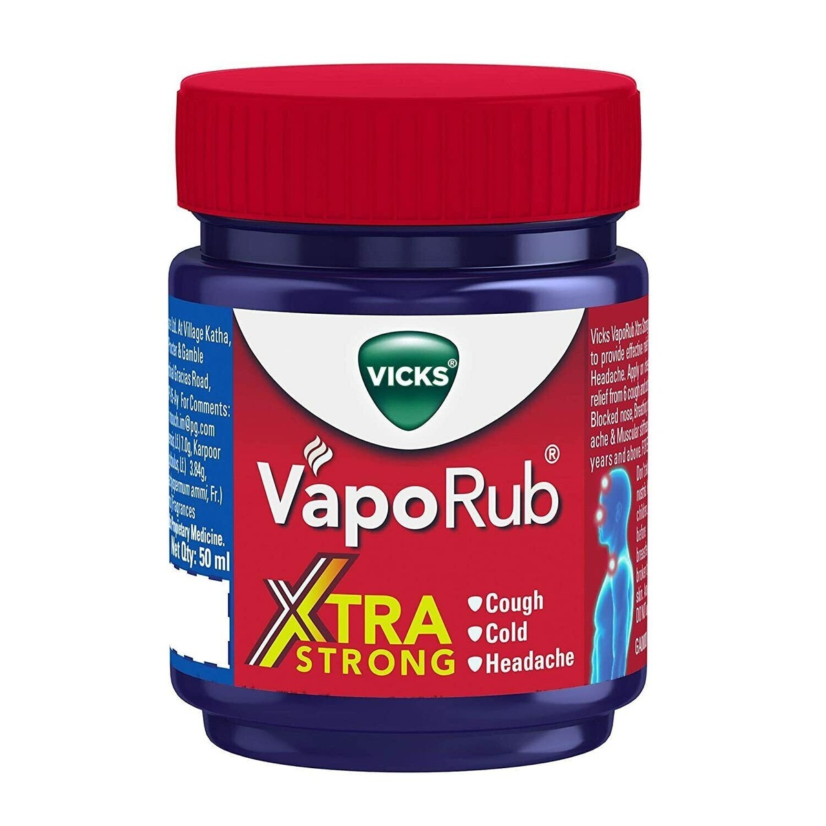 Vicks VapoRub Red Xtra Strong Cough Cold Headache Blocked