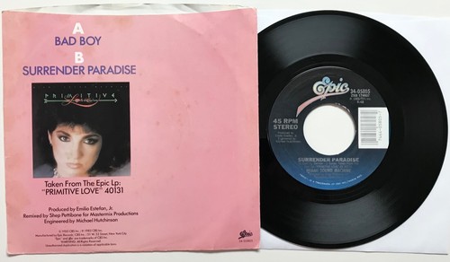 MIAMI SOUND MACHINE: GLORIA ESTEFAN: Bad Boy (Vinyl 7" Single) NM - Picture 2 of 2