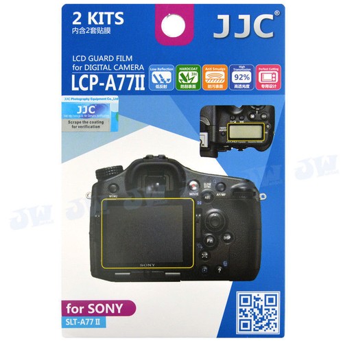 JJC 2 STCK. LCD Schutz Filmkamera Displayschutzfolie für Sony A77 II A77 M2