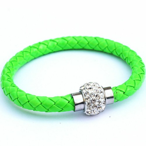 Bracelet Colors Buckle Magnetic Wristband Punk Bangle 19 Cuff Rhinestone Wrap - Picture 19 of 23