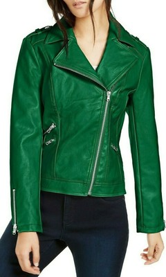 inc green leather jacket