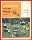 Brinly Brochure on Category 0 Implements Attachments for Super Garden Tractors