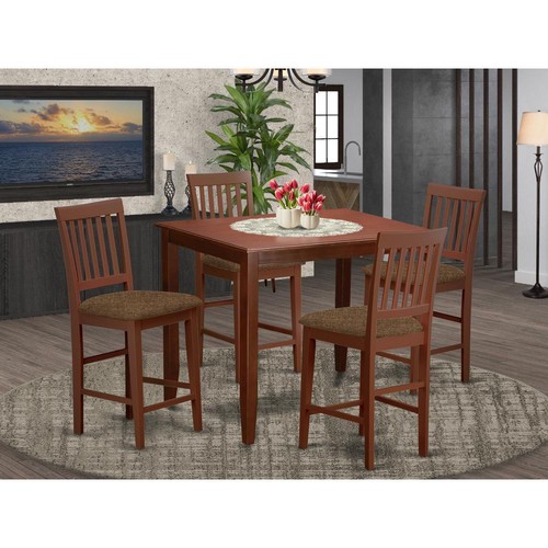 BUVN5-MAH-C 5 Pc pub Table set-pub Table and 4 counter Chairs. - Picture 4 of 4