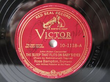 78rpm ROSE BAMPTON - The Sleep that flits on Baby's Eyes - SIGNED BY BAMPTON !!