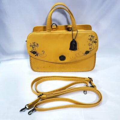 Axes Femme Beauty and the Beast 3Way Backpack Shoulder Bag Handbag Yellow USED!!