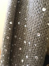   NEW Beautiful Crystal Knit Scarf Lght Weight great gift for her USA Seller