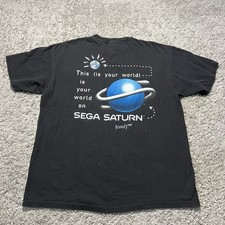 Vintage Sega Saturn Promo T-Shirt Mens XL X-Large Game Console Single Stitch 90s
