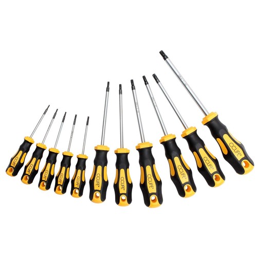 CCLIFE Set Cacciaviti Torx professionali precisione T6 T40 magnetici 11 Pezzi - Foto 11 di 12