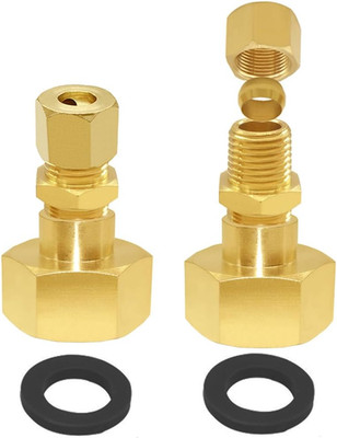 Brass 3/4'' GHT Female Garden Hose Thread to 3/8'' OD Compression Tubing US Standa